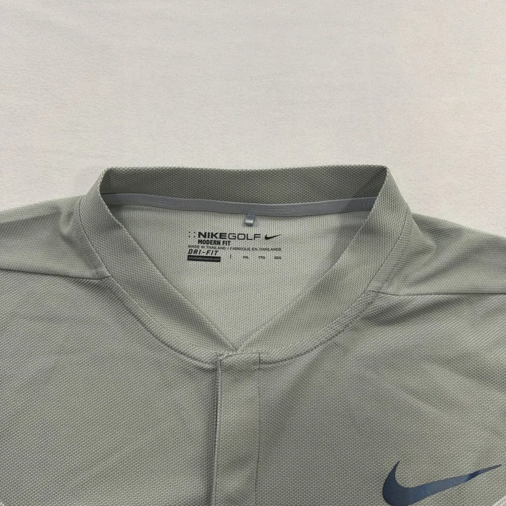 Nike Golf Polo Shirt Modern Fit Blade Collar Grey Mens XXL 833151-012